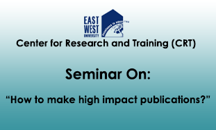 Seminar on ‘How to make high impact publications?’ 