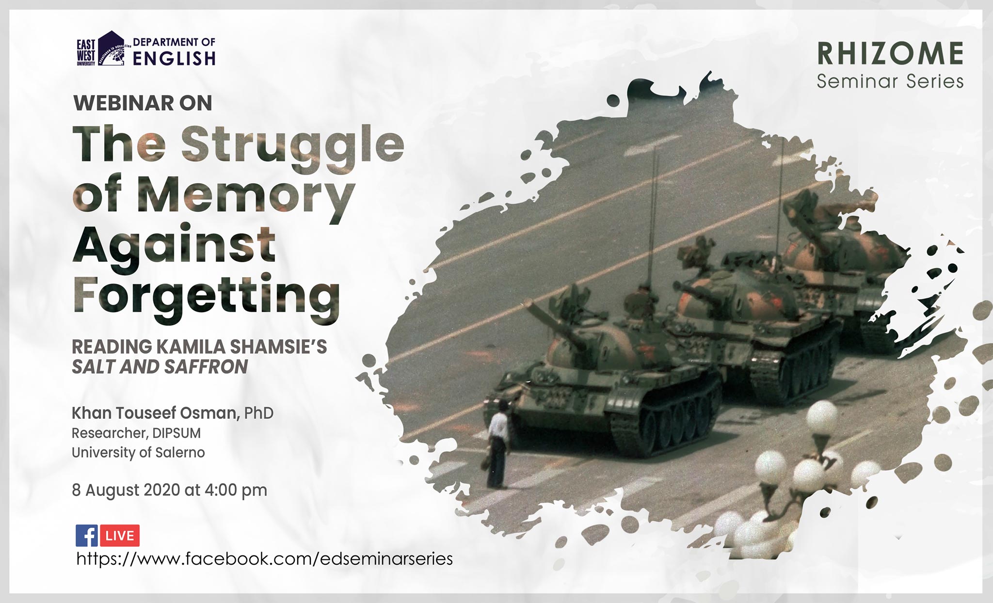 Webinar on “The Struggle of Memory against Forgett... 