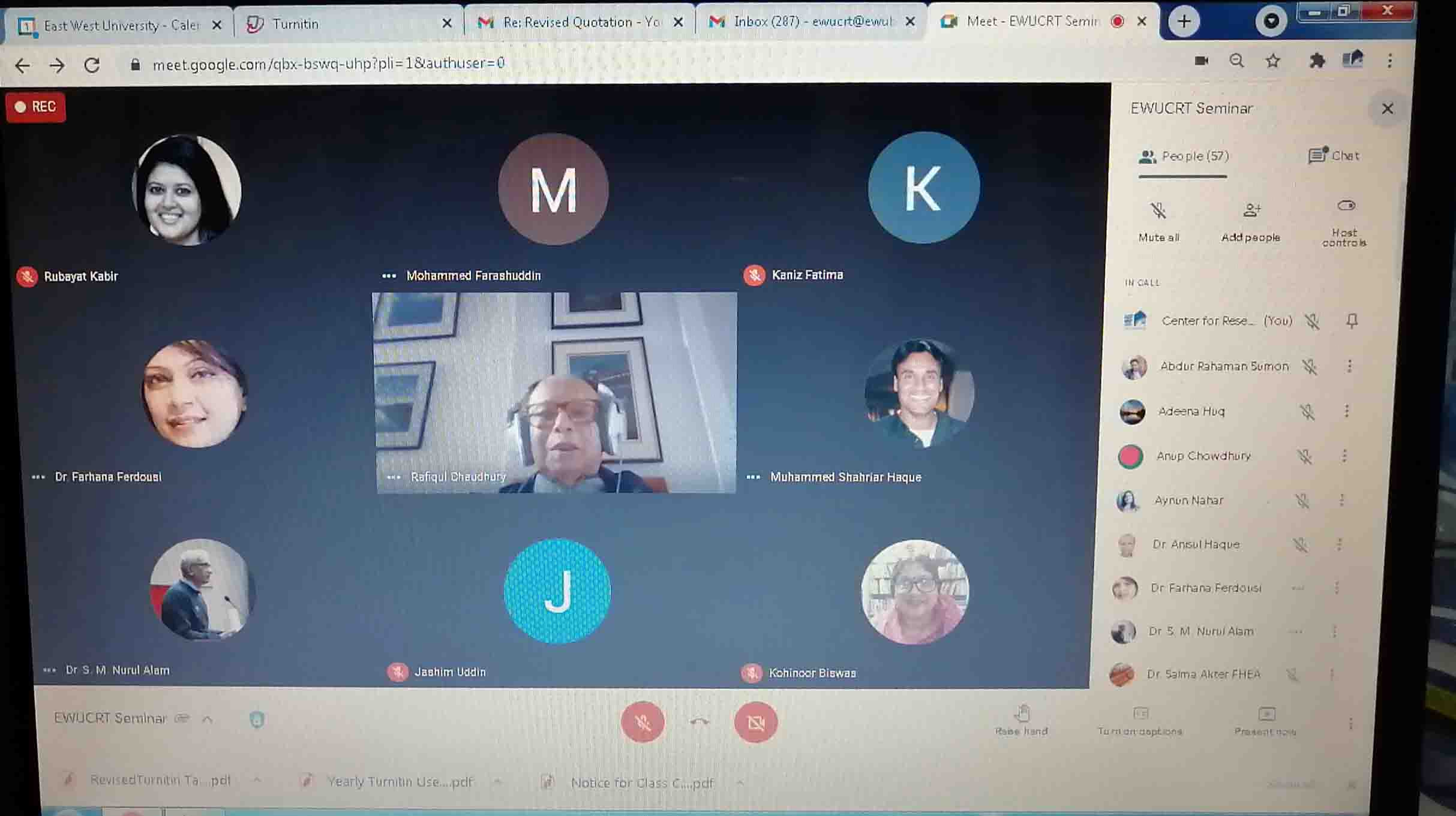 EWUCRT Organized a Research Webinar