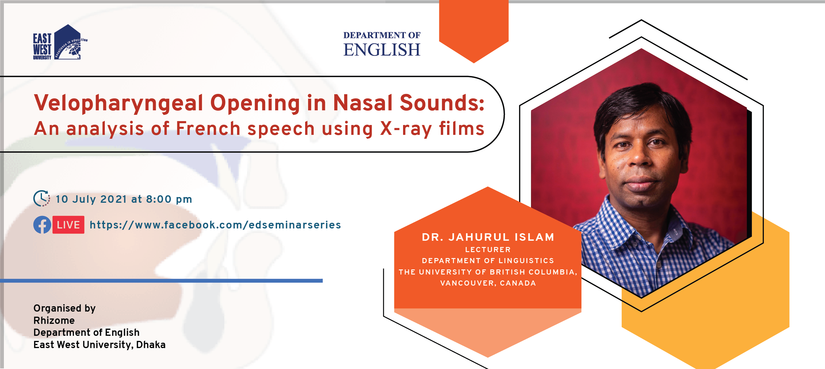 Dr. Jahurul Islam presented his paper on “Velophar...