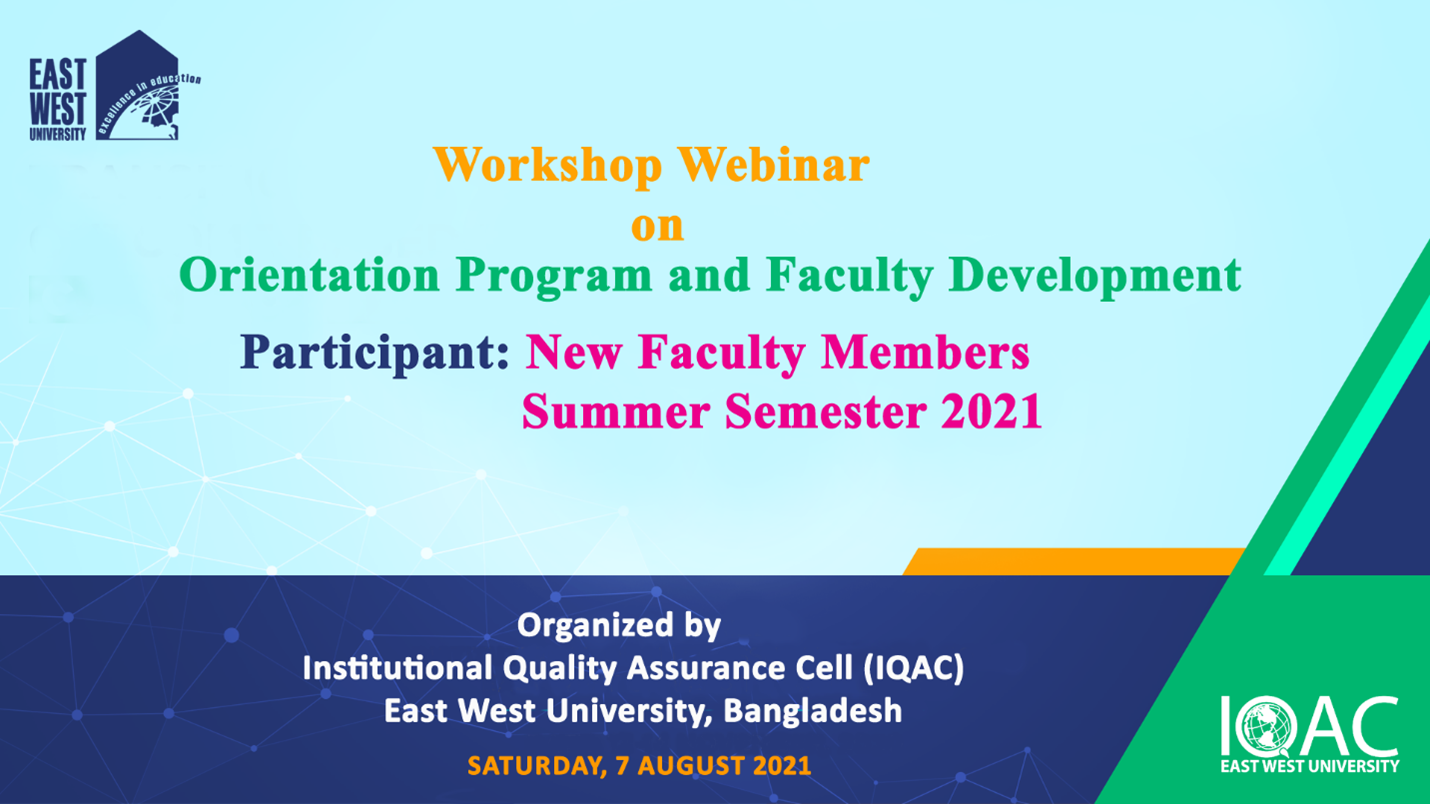 Webinar Workshop on “Orientation Program and Facul... 