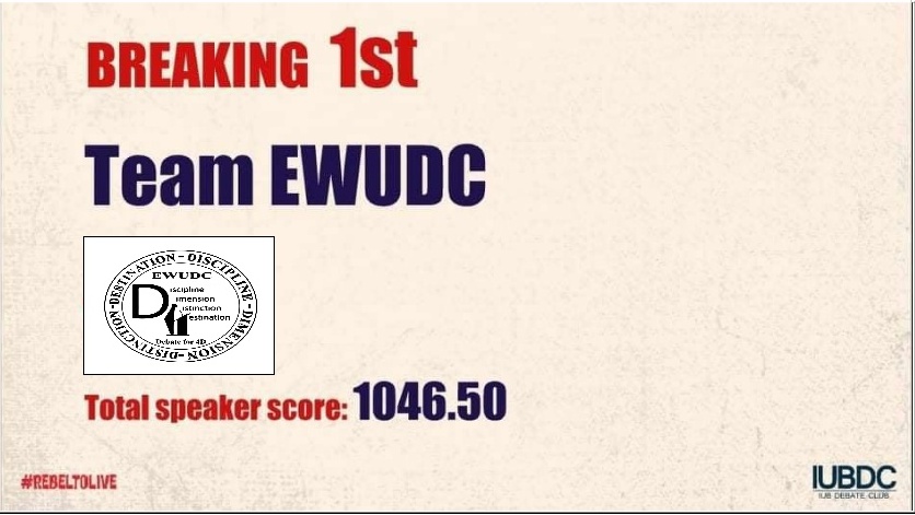 EWU Debating Club secured the runner-up position i... 