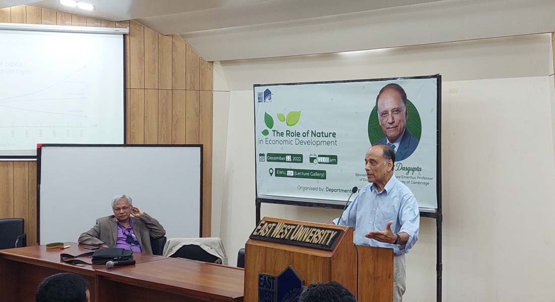 Sir Partha Dasgupta gives a public lecture on “The... 