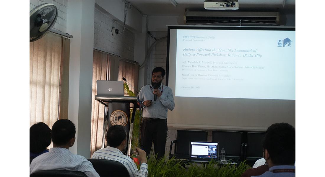 EWUCRT Hosts 144th Research Seminar Exposing Key Demand Factors for Battery-Powered Rickshaws